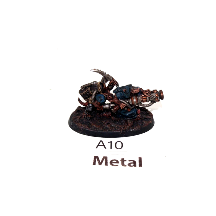 Warhammer Skaven Flame Thrower Team Metal Well Painted A10