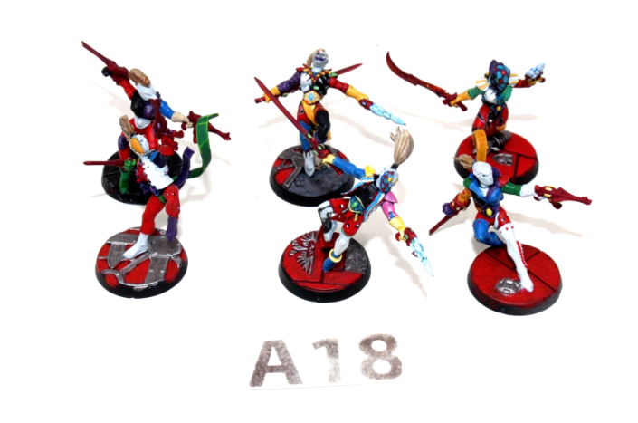 Warhammer Eldar Harequin Troupe Well Painted A18