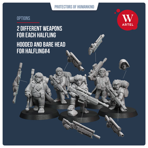 Artel Miniatures Halflings Sharpshooters  New - Tistaminis