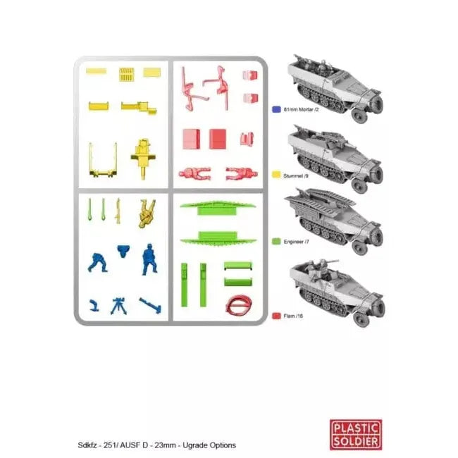 Plastic Soldier WW2V20016 1/72ND GERMAN Sdkfz 251/D VARIANTS 3 x VEHICLES New - Tistaminis