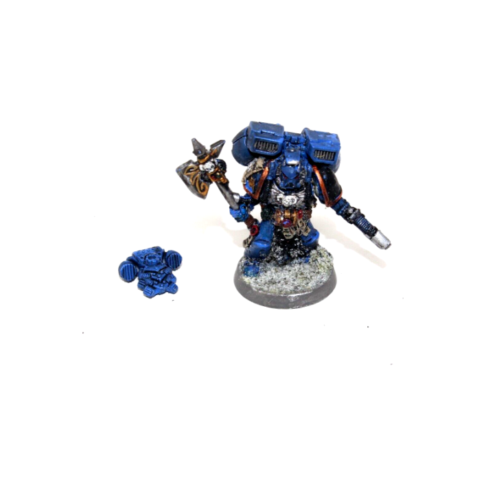 Warhammer Space Marines Captain Metal Magnetized Well Painted A38 - Tistaminis