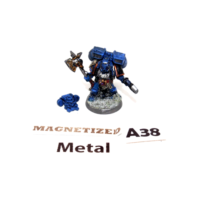 Warhammer Space Marines Captain Metal Magnetized Well Painted A38 - Tistaminis