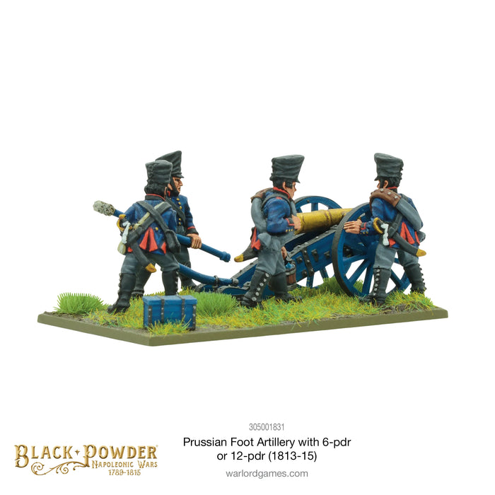 Black Powder Napoleonic Prussian Foot Artillery with 6- or 12-pdr (1813-15)