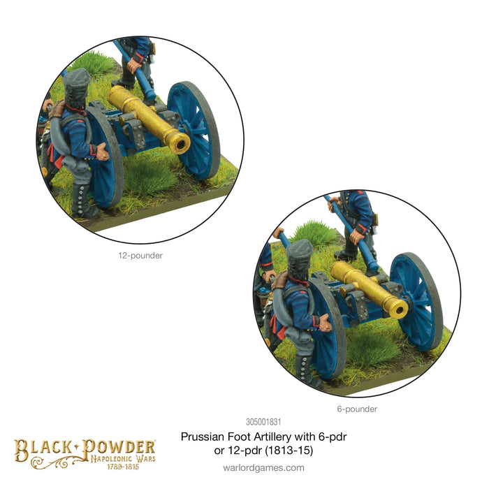 Black Powder Napoleonic Prussian Foot Artillery with 6- or 12-pdr (1813-15)