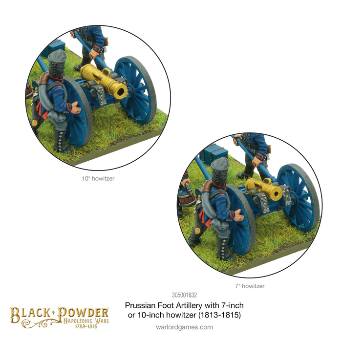 Black Powder Napoleonic Prussian Foot Artillery with 7 or 10-inch howitzer (1813-1815)