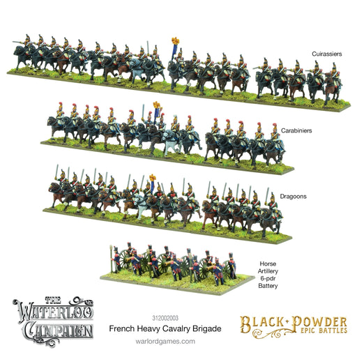 Black Powder Epic Battles: Waterloo - French Heavy Cavalry Brigade New - Tistaminis