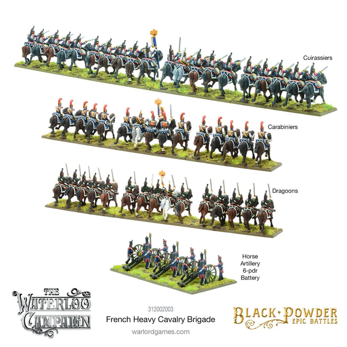 Black Powder Epic Battles: Waterloo - French Heavy Cavalry Brigade New - Tistaminis