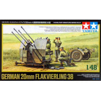 Tamiya TAM32554 GERMAN 20MM FLAKVIERLING 38 (1/48) New - Tistaminis