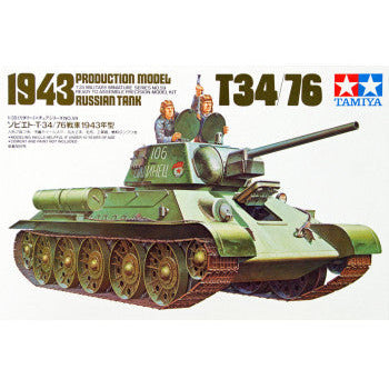 Tamiya TAM35059 RUSSIAN T34/76 1943 TANK (1/35) New - Tistaminis