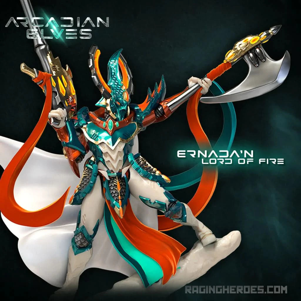 Raging Heroes Arcadian Elves ERNADA'N THE FIRE LORD New