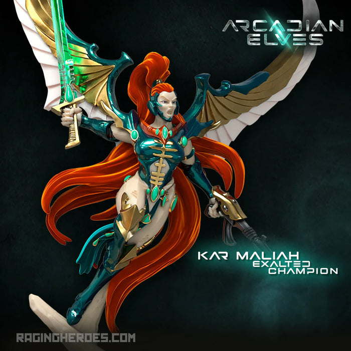 Raging Heroes Arcadian Elves KAR MALIAH, EXALTED CHAMPION New - Tistaminis