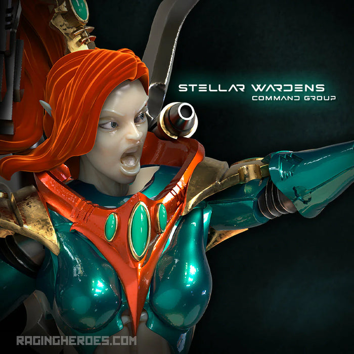 Raging Heroes Arcadian Elves STELLAR WARDENS, COMMAND GROUP New - Tistaminis