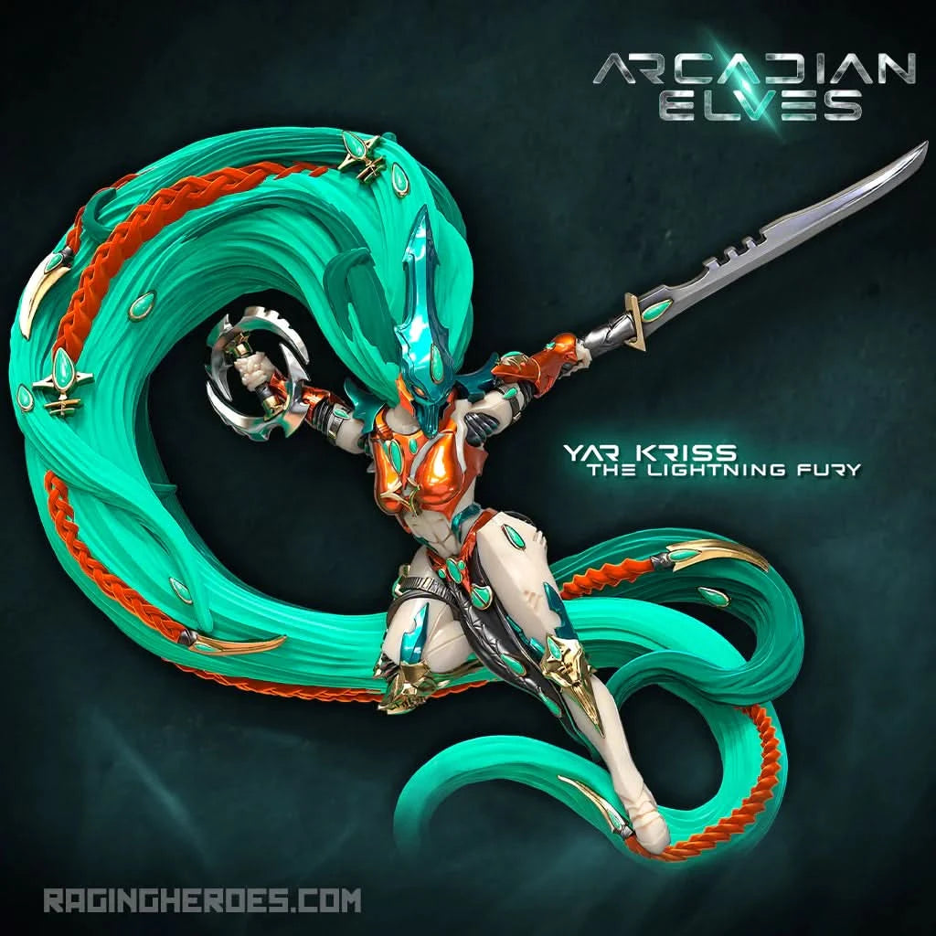 Raging Heroes Arcadian Elves YAR KRISS, THE LIGHTNING FURY New
