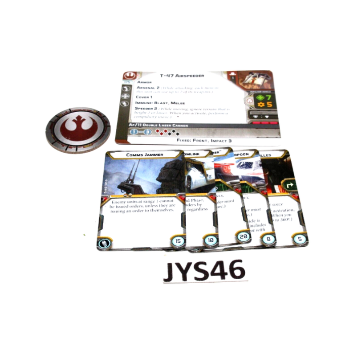 Star Wars Legion T-47 Air Speeder Reference Cards JYS46