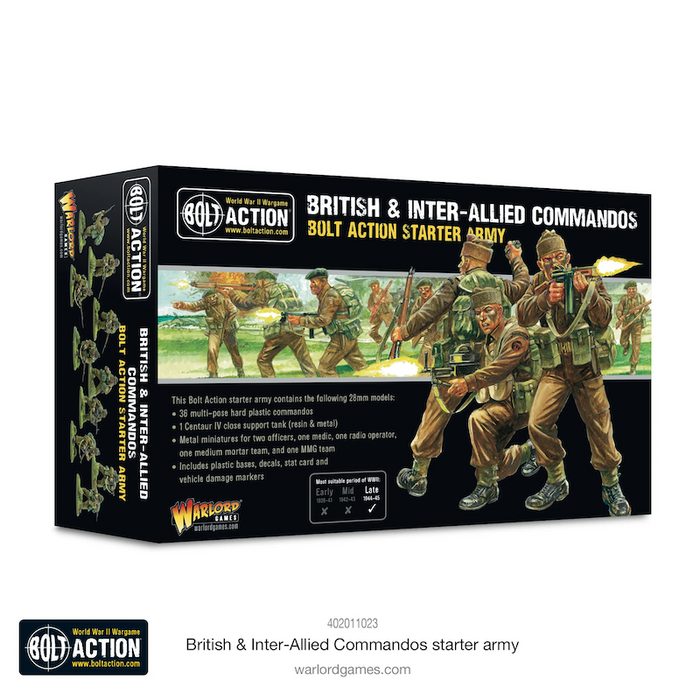 Bolt Action British & Inter-Allied Commandos Starter Army New - Tistaminis