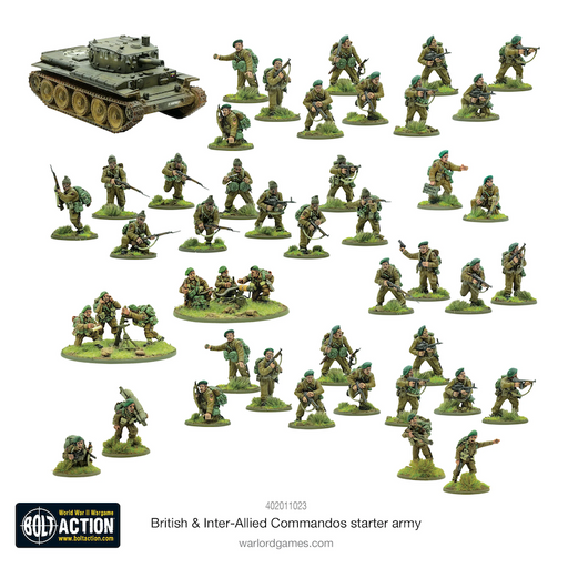 Bolt Action British & Inter-Allied Commandos Starter Army New - Tistaminis