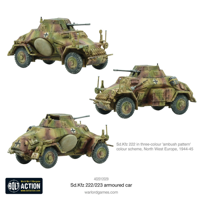 Bolt Action Germans Sd.Kfz 222/223 armoured car New - Tistaminis