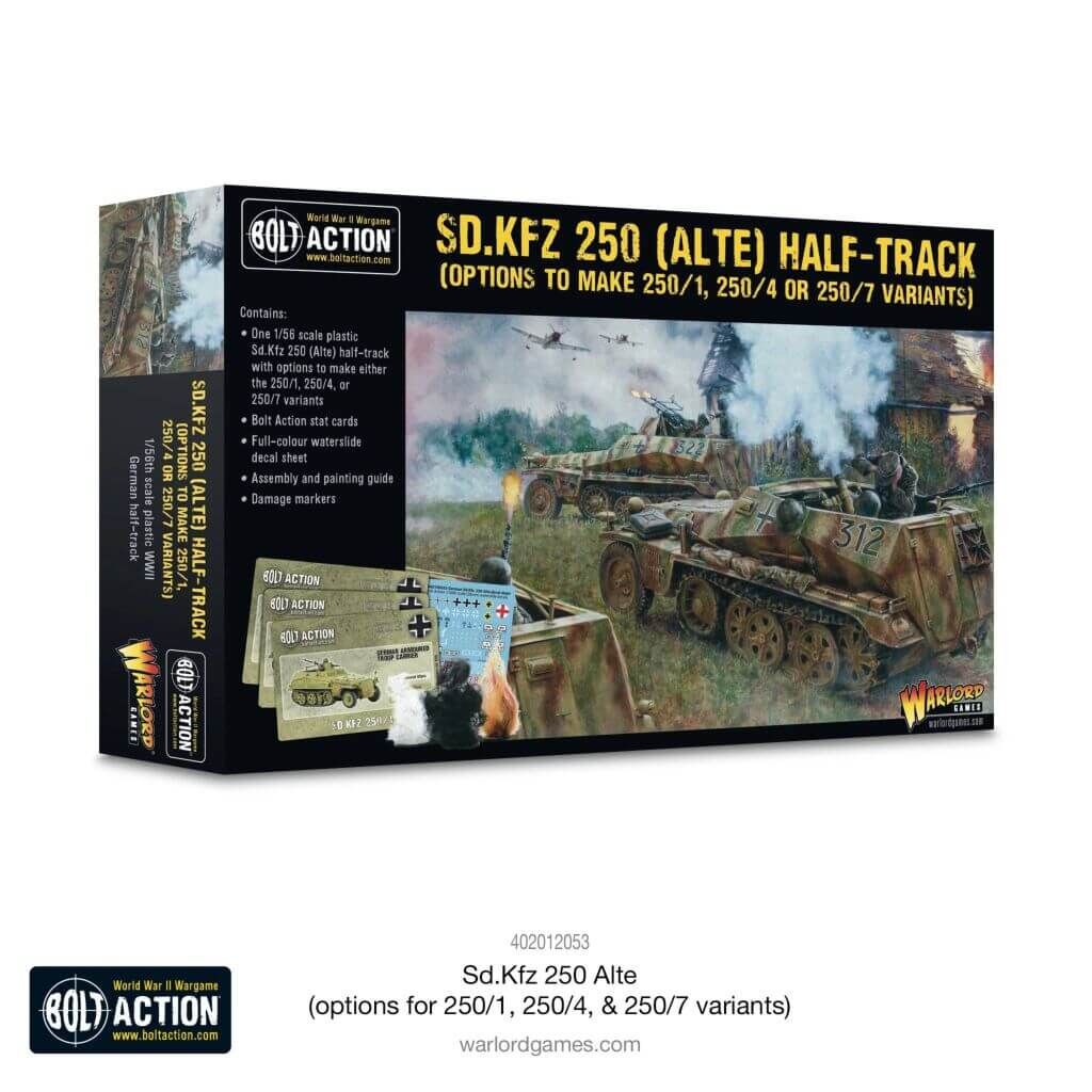 Bolt Action Germans Sd.Kfz 250 Alte (inc 250/7 & 250/4 Options) New - Tistaminis