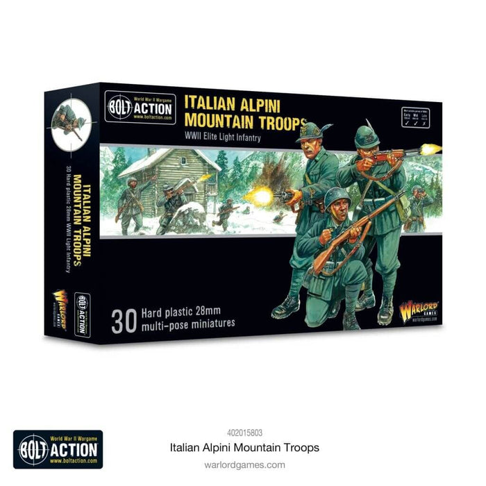 Bolt Action Italian Alpini Mountain Troops plastic boxed set New - Tistaminis