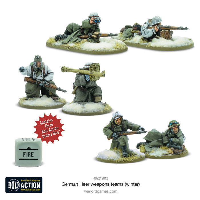 Bolt Action German Heer (Winter) weapons teams New - Tistaminis