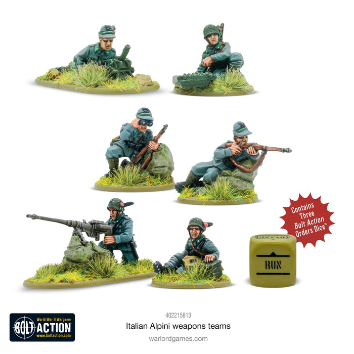 Bolt Action Italian Alpini weapons teams