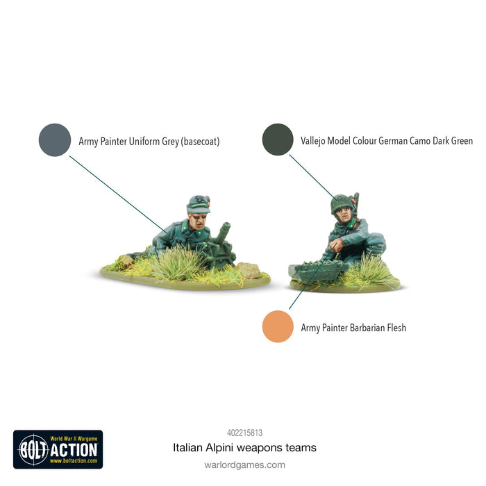 Bolt Action Italian Alpini weapons teams