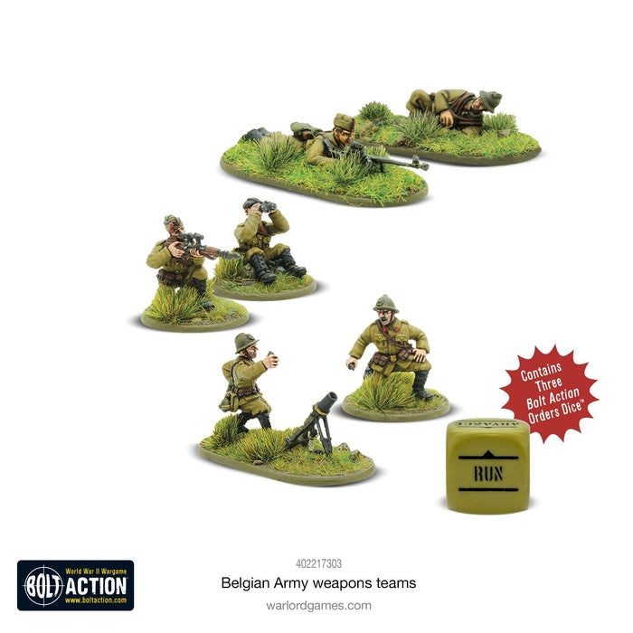 Bolt Action Belgian Army weapons teams