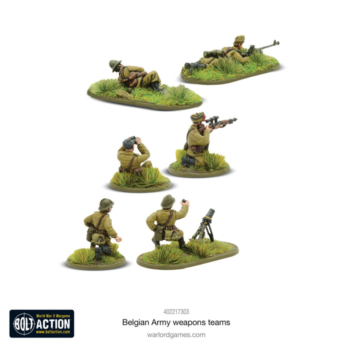 Bolt Action Belgian Army weapons teams