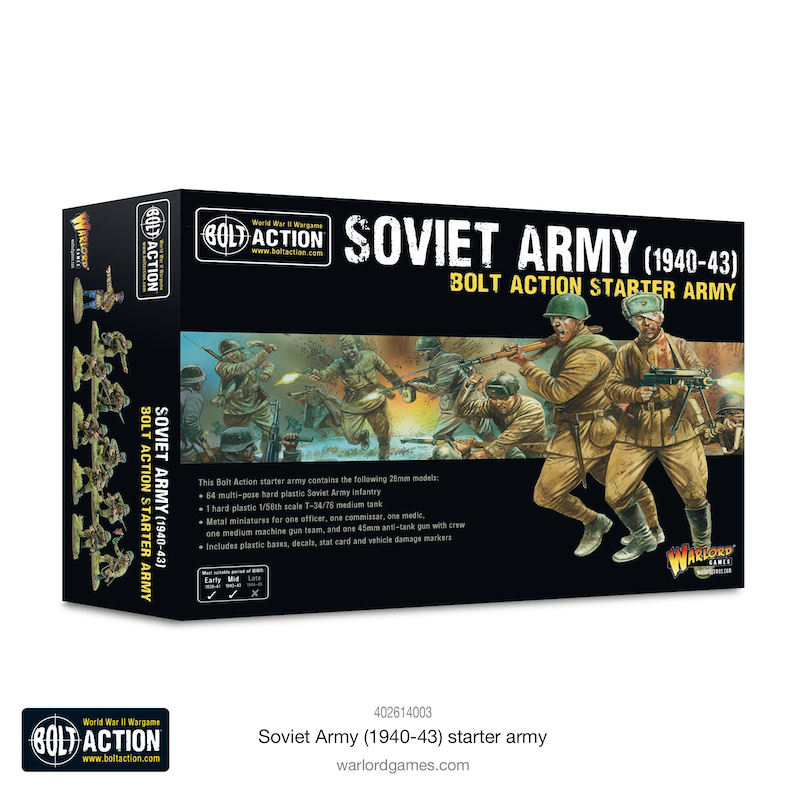 Bolt Action Soviet Army (1940-43) Starter Army New - Tistaminis