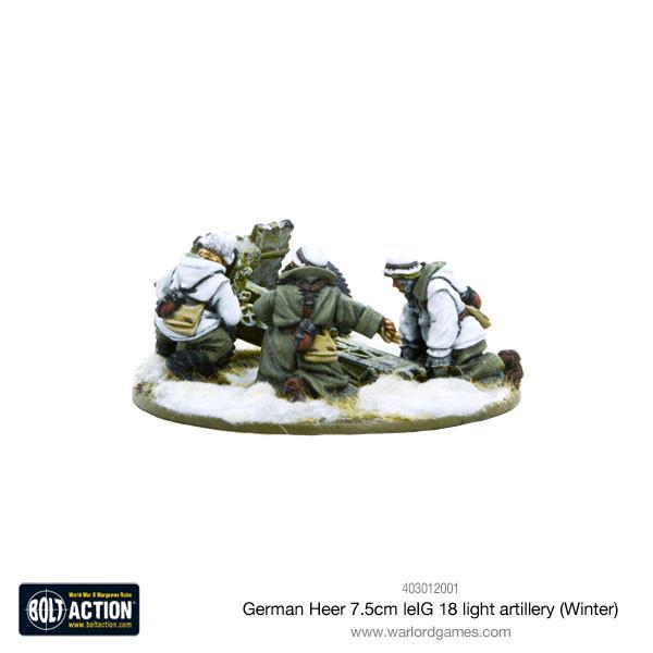 Bolt Action	German Heer 7.5cm leIG 18 Light Artillery (Winter) New - Tistaminis