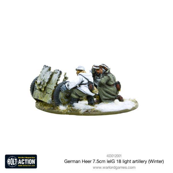 Bolt Action German Heer 7.5cm leIG 18 Light Artillery Winter New - Tistaminis