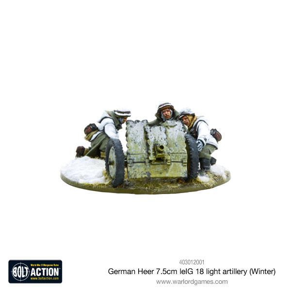 Bolt Action	German Heer 7.5cm leIG 18 Light Artillery (Winter) New - Tistaminis