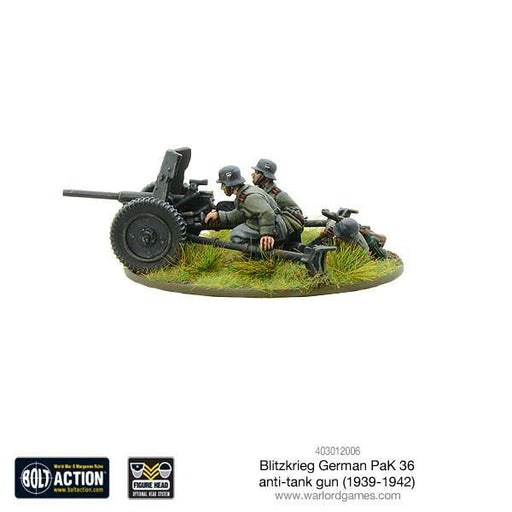 Bolt Action Blitzkrieg German Pak 36 Anti-Tank Gun New - Tistaminis