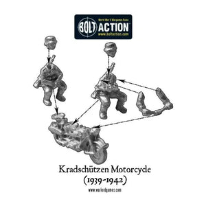 Bolt Action German Blitzkrieg German Kradschützen Motorcycle (1939-1942) New - Tistaminis