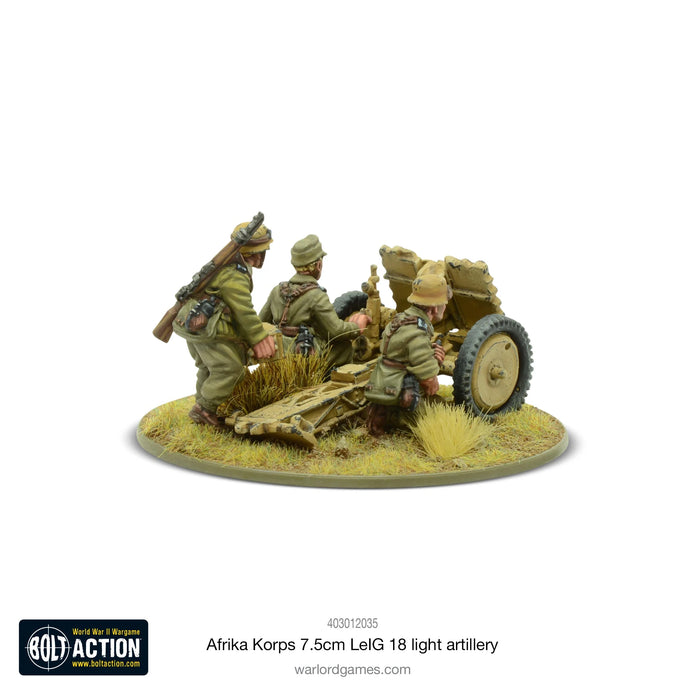 Bolt Action German Afrika Korps 7.5cm LeIG 18 light artillery New - Tistaminis