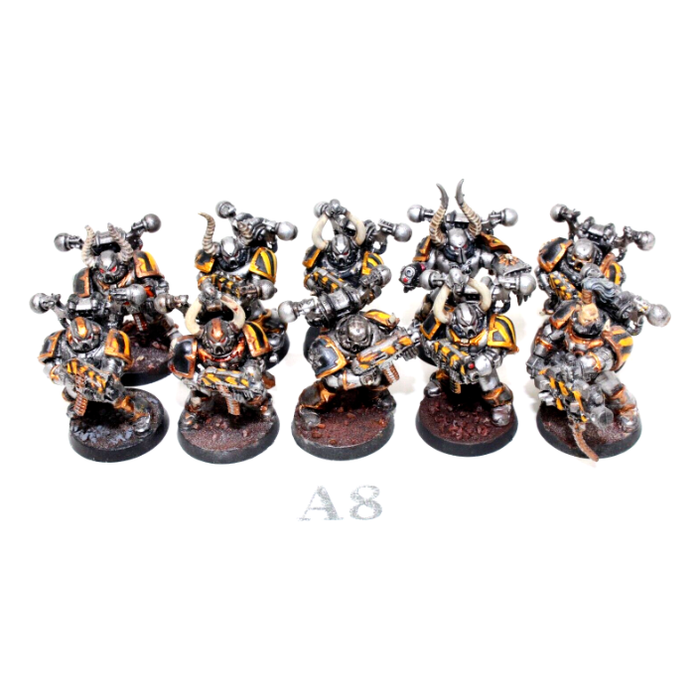 Warhammer Chaos Space Marines Tactical Marines Well Painted A8 - Tistaminis