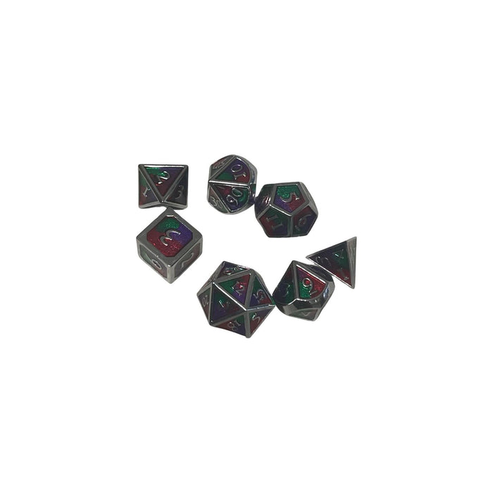 Metal Dungeons and Dragons Dice - Fantasy Nebula - Tistaminis