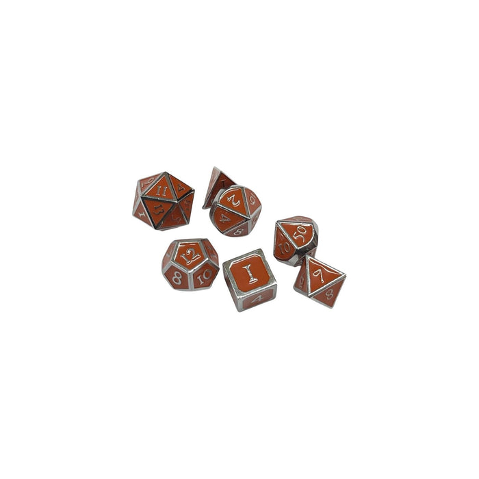 Metal Dungeons and Dragons Dice - Orange Dream - Tistaminis