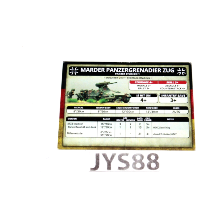 Team Yankee Marder Panzergrenadier Zug JYS88 - Tistaminis