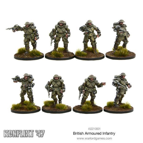 Bolt Action: Konflikt '47 - British Armoured Infantry Section New - Tistaminis