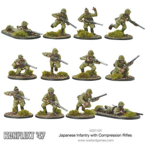 Bolt Action: Konflikt '47 - Japanese Infantry with Compression Rifles New - Tistaminis