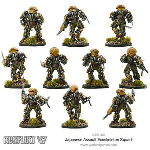 Bolt Action: Konflikt '47 - Japanese Assault Exo Skeleton Squad New - Tistaminis