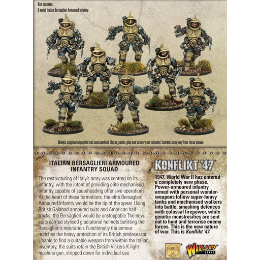 Bolt Action: Konflikt '47 - Italian Bersaglieri Armoured Infantry Squad New - Tistaminis