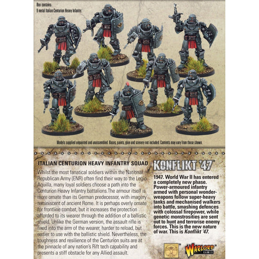 Bolt Action: Konflikt '47 - Italian Centurion Heavy Infantry Squad New - Tistaminis