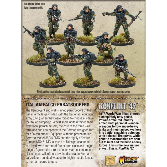 Bolt Action: Konflikt '47 - Italian Falco Paratroopers New - Tistaminis