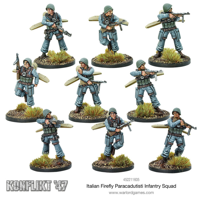 Bolt Action: Konflikt '47 - Italian Firefly Paracadutisti Infantry Squad New - Tistaminis