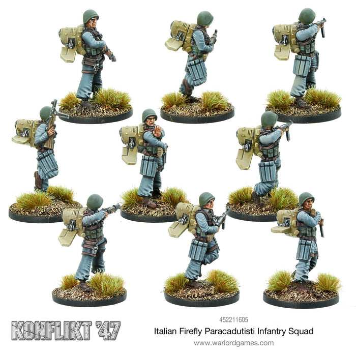 Bolt Action: Konflikt '47 - Italian Firefly Paracadutisti Infantry Squad New - Tistaminis