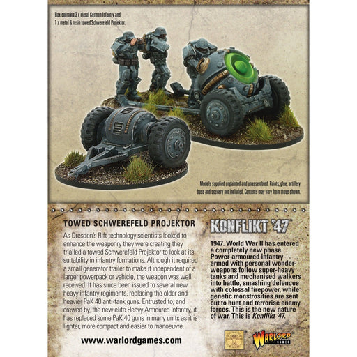 Bolt Action: Konflikt '47 - German Towed Schwerefeld Projektor New - Tistaminis