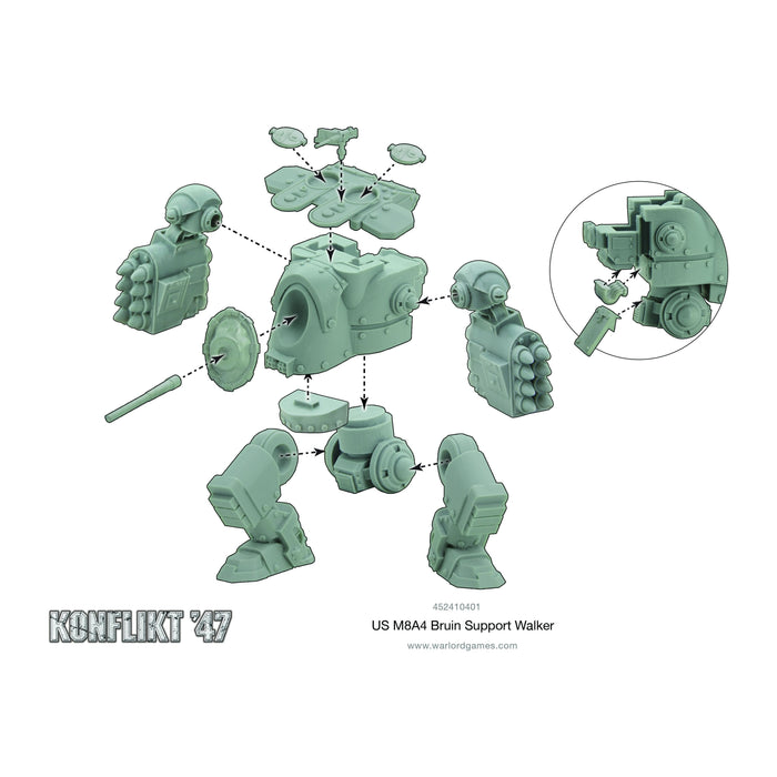 Bolt Action: Konflikt '47 - US Bruin Assault Walker New - Tistaminis