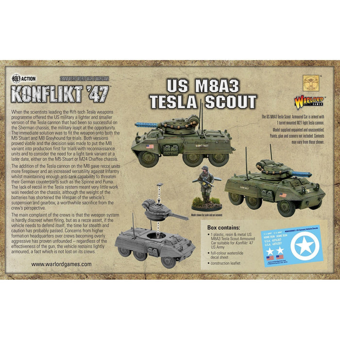 Bolt Action: Konflikt '47 - US M8A3 Tesla Scout New - Tistaminis